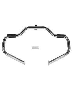 Hogworkz HW157026 Mustache Engine Guard Crash Chrome Black Harley FLH/T 09-20