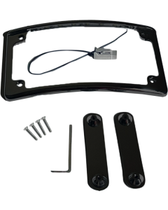 Custom Dynamics Illuminated Radius Black License Plate Frame Harley CVO 14-22