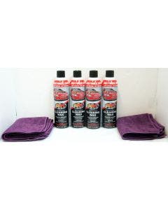 Waterless Wash Carnauba & Wax Fastwax FW1 Spray Can Removes Cleans Tar Dirt Bugs 4 Pack Microfiber Free
