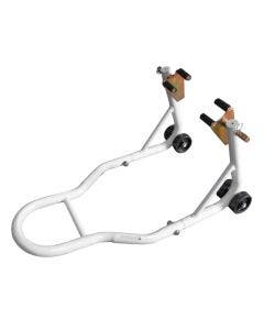 PSR 00-00107-06 White Motorcycle Paddock Front Fork Lift Track Stand Universal