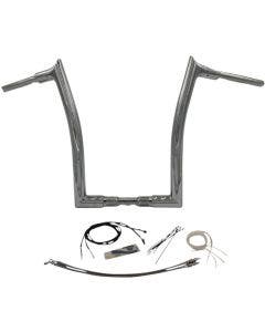 FBI Fat Baggers Chrome 1-1/2" EZ Install Pointed Top 16" Handlebar Kit Harley 18+