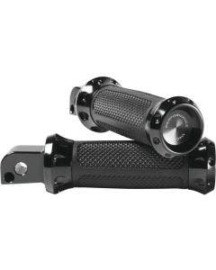 Performance Machine Black Overdrive Rear Footpegs Harley M8 Softail 18-Up