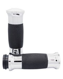 Avon Chrome Soft Gel 3 Ring Ergonomic Hand Grips for Harley Throttle By Wire  | GEL-70-FLY
