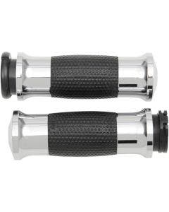 Avon Chrome Soft Gel Ergonomic Hand Grips for Harley Cable Throttle Models GEL-70-CH