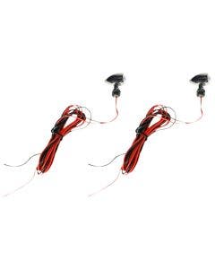 Custom Dynamics Chrome Micro Bullet Red LED Rear Turn Signals Universal