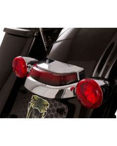 Ciro Chrome Crown Taillight Lightstrike Tech Chrome Red Harley Touring 14-Up