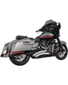 Freedom Performance Chrome Exhaust Sharp Curve Radius w/ Star Tips M8 Touring