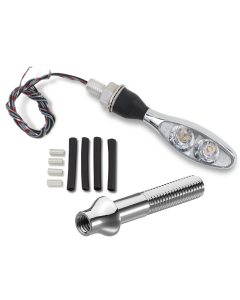 Kuryakyn 2532 Chrome Kellermann Micro 1000 Indicator w/ Rigid Adapter M8x40mm