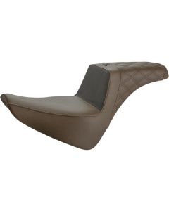 Saddlemen Brown Unknown Gripper Step Up 2-Up Gel Seat Harley Softail FL 18-Up