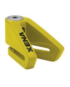Xena Yellow Motorcycle Disc Lock XE1 6MM Pin 43MM Throat 1/4" Pin