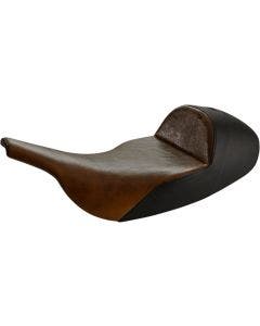 Saddlemen Lariat Solo Seat Black Brown Gel SaddleHyde Harley Touring 97-07