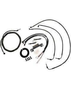 LA Choppers Cable & Wire Kit 15-17 Ape Hangers Midnight No ABS Harley M8 17-Up