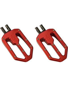 Pro One 500752R Red Moto V2 Adj Tapered Driver Foot Pegs Harley Softail 18-Up