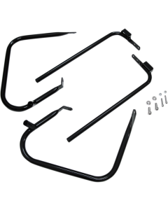 Drag Black Saddlebags Guards Support Kit OE Harley Touring FLT 97-08