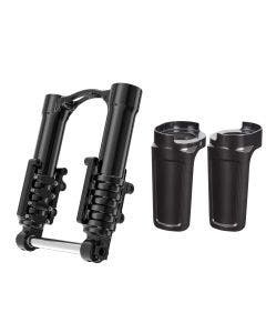 Arlen Ness Method No Flex Fork Legs + Guards Axial Caliper Harley Touring 14-Up