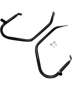 Drag Black Saddlebags Guards Support Kit Harley Touring FLH/T 97-08