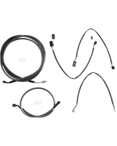 Magnum KARBONFIBR 12-14 Handlebar Control Cable Install Kit Harley Sharknose 17-Up