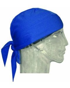 Hyperkewl Evaporative Cooling Skull Cap Tie-On Summer Motorcycle Headwear Blue