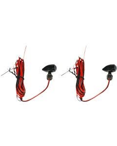 Custom Dynamics Black Micro Bullet Red LED Rear Turn Signals Universal