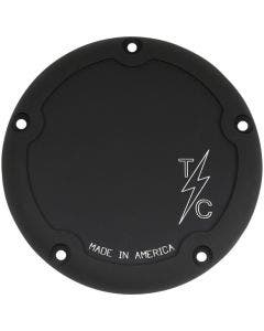 Thrashin Supply Black Dished Billet Derby Cover TSC-3013-4 Harley Softail 18-Up