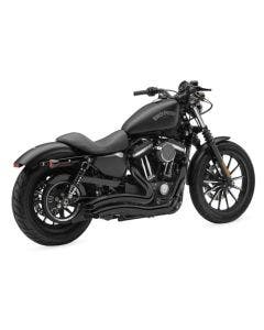 Cobra 6233B Speedster Short Swept Black PowerPort 2:2 Exhaust Harley Sportster 04-16