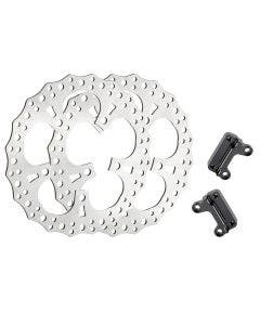 Arlen Ness Jagged Floating 13" Left & Right Rotors Harley Road Glide 08-Up