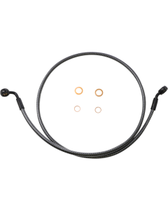 Magnum KARBONFIBR 44" EZ-Align Brake Line 35 90 Degree Harley Softail 00-14