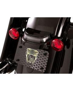 Ciro Chrome Crown Taillight Lightstrike Tech Black Smoke Harley Touring 14-Up