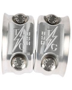 Thrashin Supply Co Raw Machined 1" Brake Clutch Perch Clamps Harley ARP