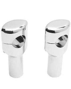 Drag 0602-0468 Chrome 1 1/2" Bar Big Buffalo 4" Risers Pair Metric Cruiser