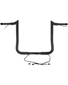 Paul Yaffe Bagger Nation Black Wired 10" Monkey Handlebars Harley Batwing 14-Up
