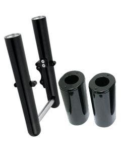 Arlen Ness Black Hot Legs and Fork Boot Slider Covers Package Touring FL 08-13