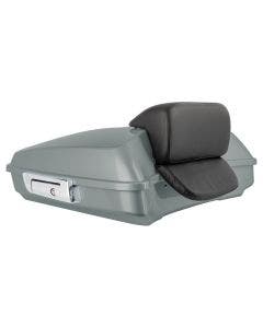 Hogworkz Gunship Gray Razor Tour Pack Slim Backrest Chrome Hardware for Harley FLH '97-'24