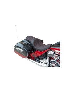 Drag Low Profile 2-Up Seat Red Diamond Stitch Solar Vinyl Indian Touring '14+