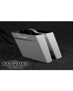 Bad Dad 4.5" Stretched Hand Laid Saddlebags for Harley Touring Models