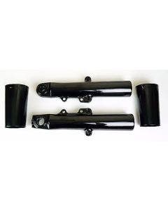 Harley Black Powder Coated 14-Up Touring Upper & Lower Fork Legs Sliders 49mm