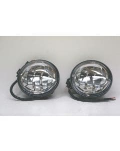 New 4-1/2" 4.5" LED Projector Daymaker Style Chrome Passing Lamps for Harley-Davidson