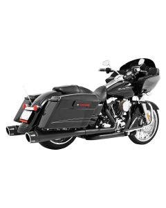Freedom Performance Combat 4.5" Pitch Black Slip-Ons Harley Touring M8 17-Up