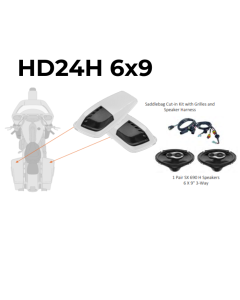Hertz HD24H Saddlebag Lid Kit W/ NEO 3-Way Speakers 4 Harley 24-up