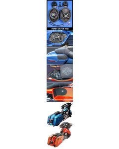 J&M ROKKER XXR 5X7 Saddlebag Lid Speaker Kit High-Output Tweeter Harley 06-19