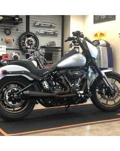 Sawicki 2 into 1 Black Full Length Pipe Black Tip Exhaust Harley Softail M8 18-Up