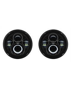 Hogworkz Blackout 7" LED Headlights For Jeep Wrangler CJ-5 CJ-7 TJ JK JL