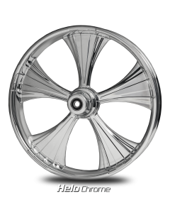 RC Components Helo Chrome Wheel & Tire Package for Harley Models 