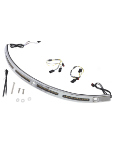 Custom Dynamics Genesis 4 Smoke Sequential LED Windshield Trim Chrome Harley 06-13