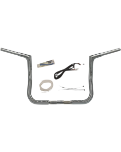 FBI Fat Baggers 1-1/4 Chrome 12 EZ Install Flat Top Handlebar Harley Batwing 14-20