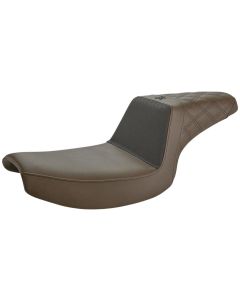 Saddlemen Brown Unknown Gripper Step Up 2-Up Gel Seat Harley FXR 82-00