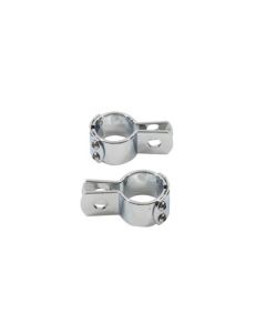 Chrome 1-1/2" Footpeg Mount Clamp Set Harley-Davidson & Custom Chopper 27-0066