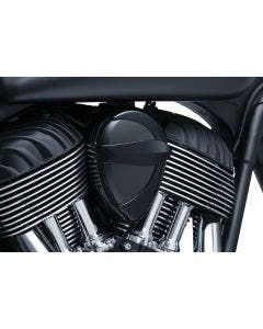 Kuryakyn 5698 Satin Black John Shope Series Vantage Horn Cover 14-19 Indian