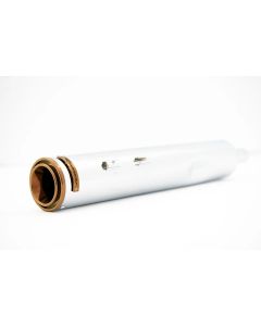 Rinehart 4.5" HP45XL Chrome w/ Bourbon PVD Tips Slip On Mufflers for Harley Touring M8