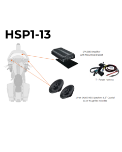 Hertz HSP1 Plug and Play Front Speaker Kit W/ Amp Bracket 4 Harley 98-13